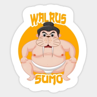 Walrus Sumo Sticker